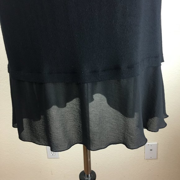 Cha Cha Vente Black Jersy See Through Dress - Picture 4 of 6